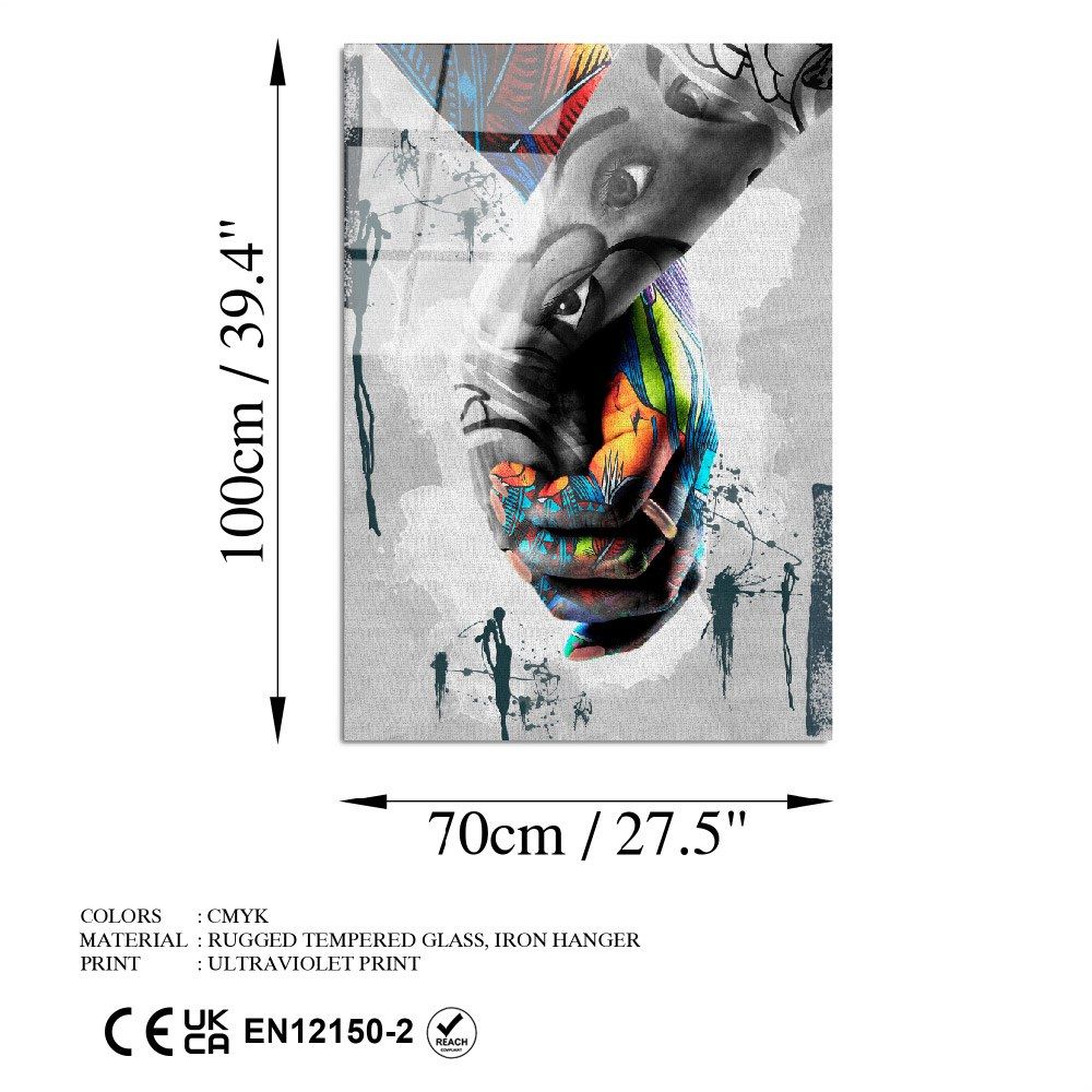 UV-799 Dekorativna Slika na Kaljenom Staklu, 70 x 100 cm, Višebojna slika 7