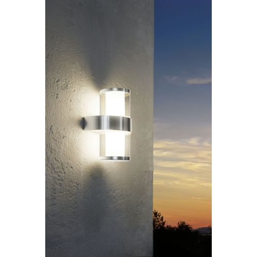 Eglo Beverly vanjskazidna, led, 2x3,7w, 3000k, inox/staklo-bijela  slika 2