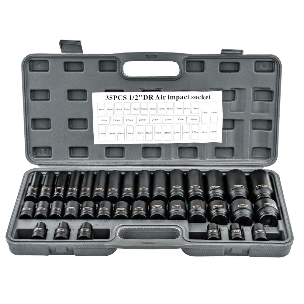 Set udarnih nasadnih nastavaka HEX – 35 dijelova, 1/2" slika 3