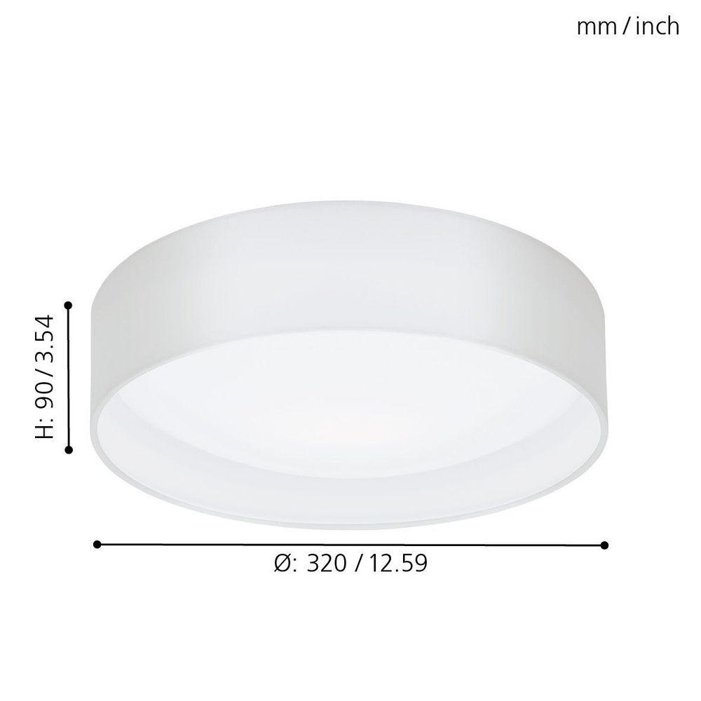 Eglo Pasteri Plafonjera LED 1x11W, Ø320mm, Bijela slika 4