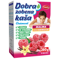 Dobra zobena kaša 260g malina - vanilija    