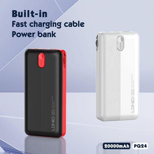 LDNIO POWER BANK 20000mAh 22,5W 5V 3A 1 PORT (1A) + 2 CABLE (1C1L) PQ24 slika 6