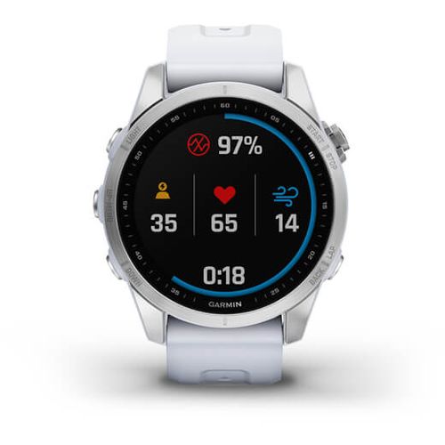 Garmin Fenix 7S Stainless Steel bijeli remen slika 1