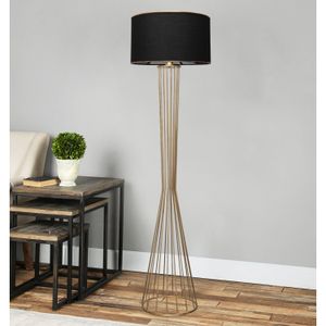 AYD-3078 Crna i Zlatna Podna Lampa