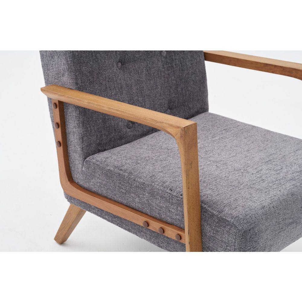Sivi Wing Chair - Kemer slika 7