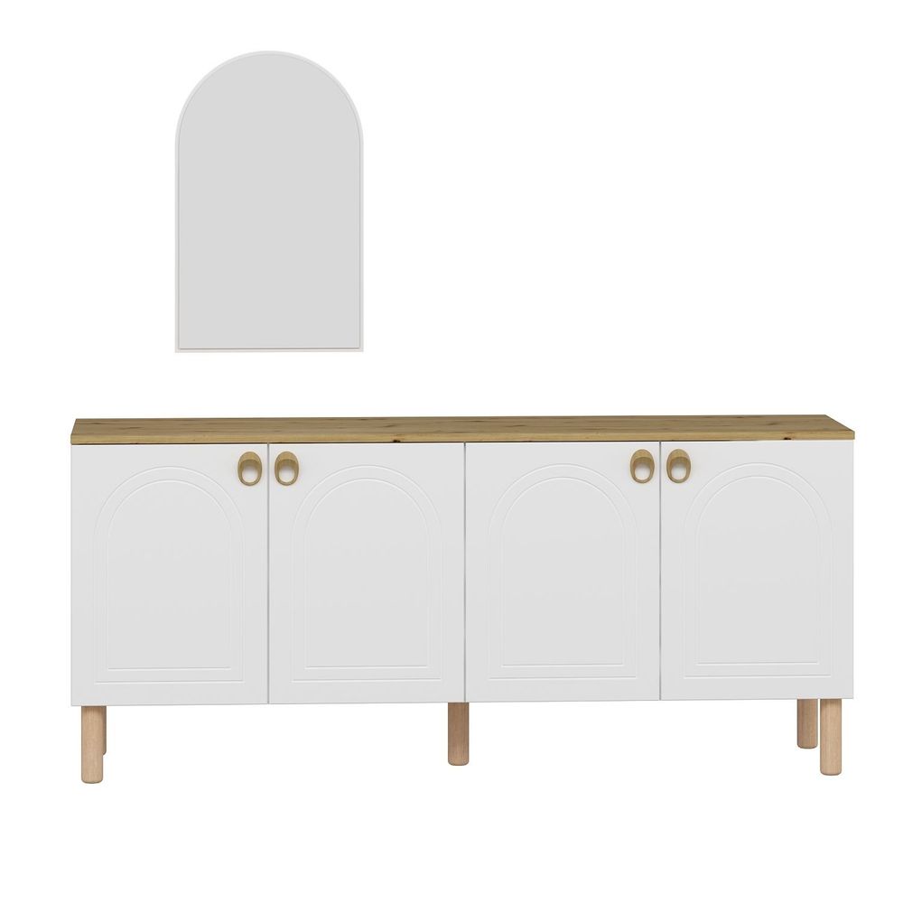 Konzola / komoda Lotus sa ogledalom slika 7