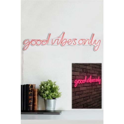 Wallity Zidna dekoracije svijetleća VIBES roza, Good Vibes Only - Pink slika 3