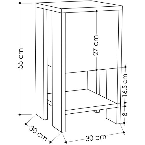 Ema - Oak, Anthracite Oak
Anthracite Nightstand slika 4