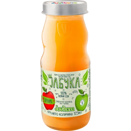 JUVITANA ORGANIK dečiji 100%  Jabuka voćni bistri sok, 4+, 125 ml slika 1