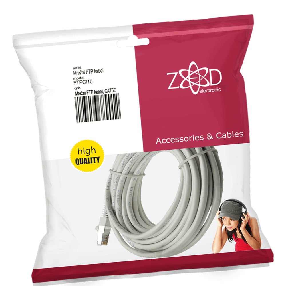 ZED electronic Mrežni FTP kabl, CAT5E, 10 met - FTPC/10 slika 1