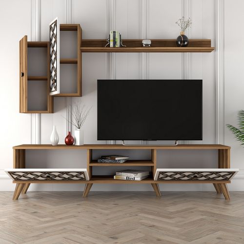 Woody Fashion TV jedinica, Class S - Walnut, White slika 3