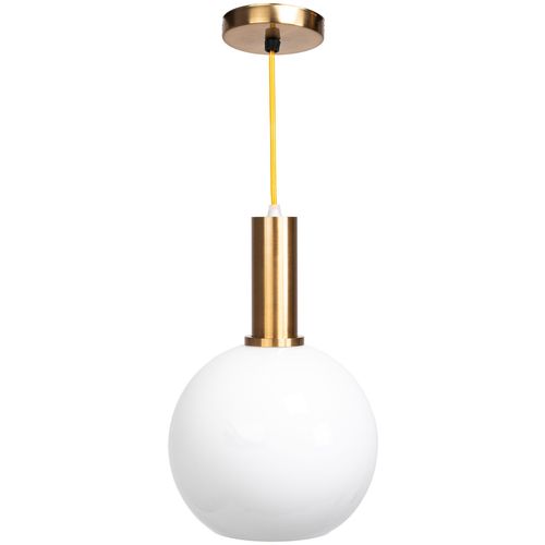 Viseća svjetiljka Staklena mliječna kugla Zlatno bijeli APP666-1CP slika 1