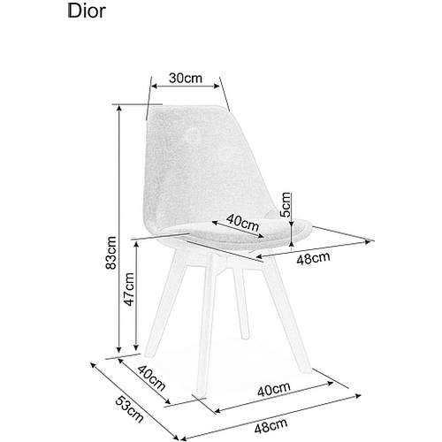 Stolica Dior-tamno siva slika 2