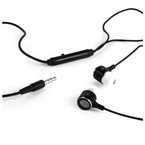 Gembird Metal earphones with microphone, black slika 1