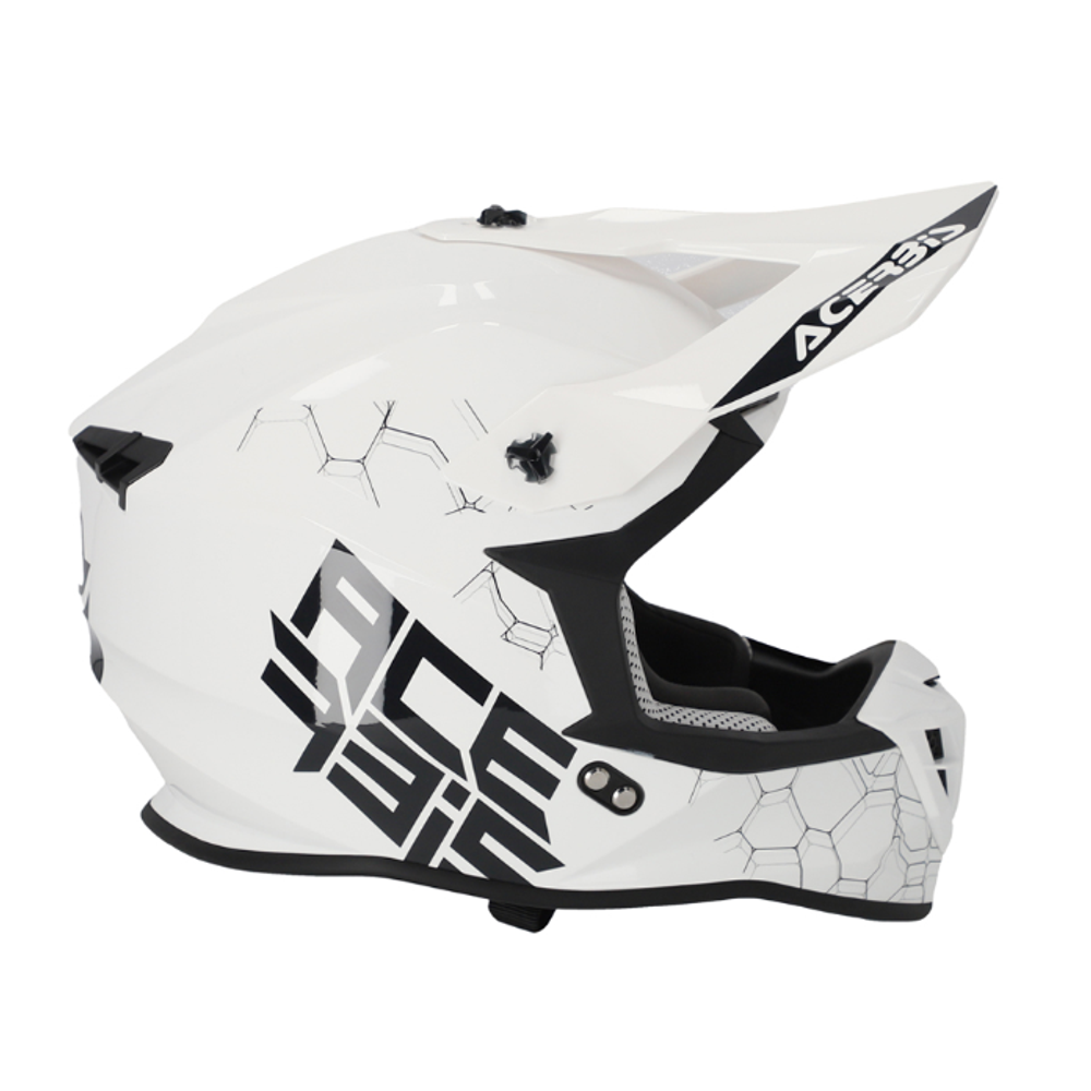 Zatvorena - full face off road kaciga za motor S vel. Acerbis Linear 2206 - Bijela slika 3