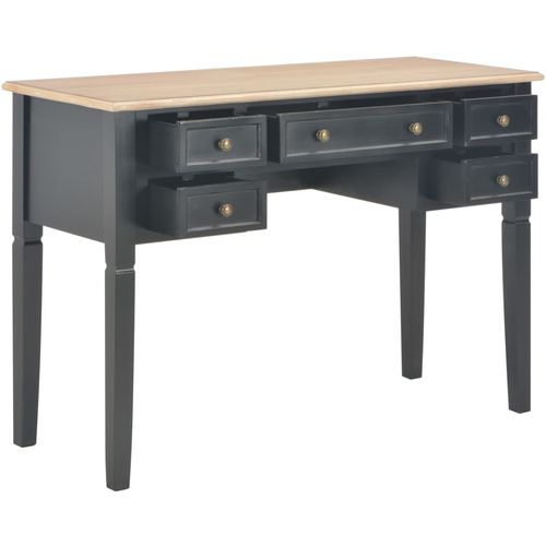 280071 Writing Desk Black 109,5x45x77,5 cm Wood slika 44