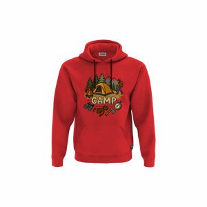 XGB3 Duks sa kapuljačom i džepom Just Camp Tee Red