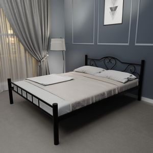 K50 - Black (140 x 200) Black Double Bedstead