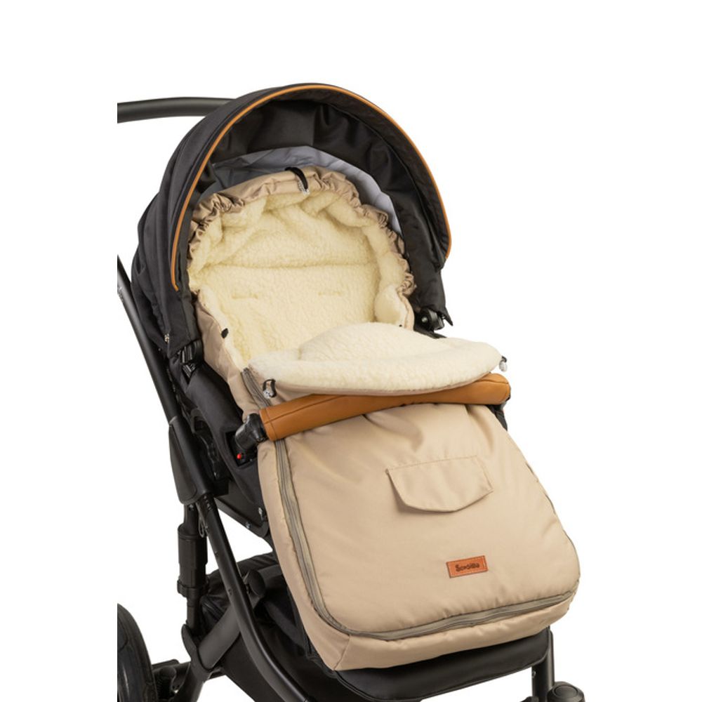Romper torba za kolica– cappuccino vuna (95x40) slika 2