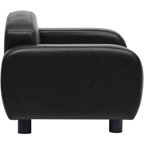 Sofa za pse crna 80 x 50 x 40 cm od umjetne kože slika 38