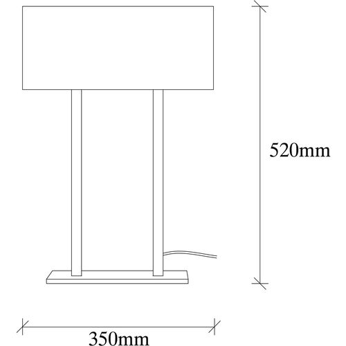 Opviq Stolna lampa SALIHINI metalna crna, 35 x 15 cm, visina 52 cm, E 27 40 W, Salihini - MR-615 slika 7