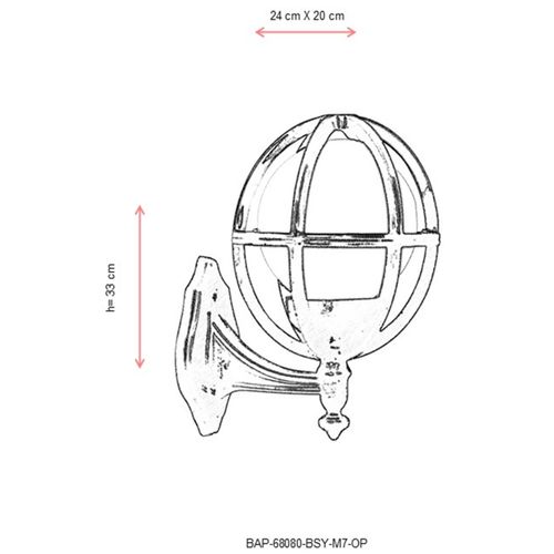 Opviq Vanjska zidna svjetiljka, BAP-68080-BSY-M7-OP slika 4