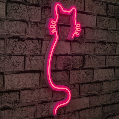 Wallity Ukrasna plastična LED rasvjeta, Cat - Pink slika 9