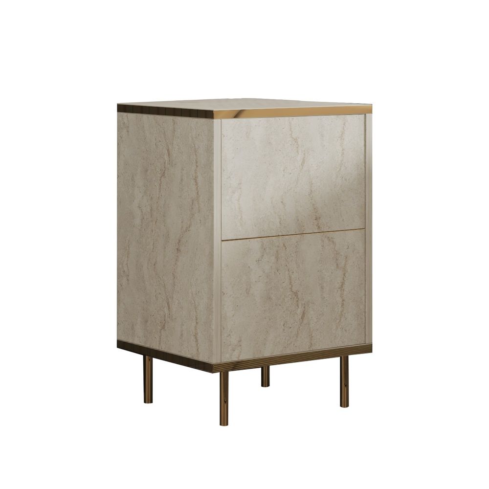 Imaj - Travertine, Gold Travertine Noćni Stolić slika 5