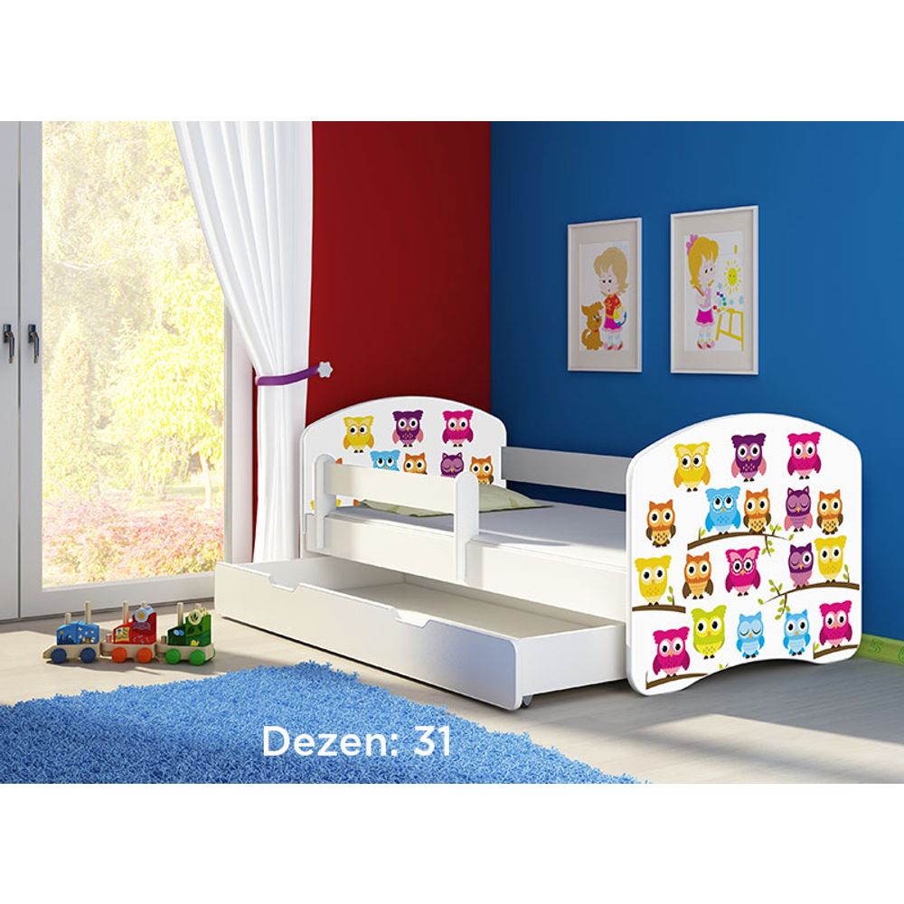 ACMA Dječiji krevet Acma II sa ladicom White - 160x80cm - Dezen 31 slika 2