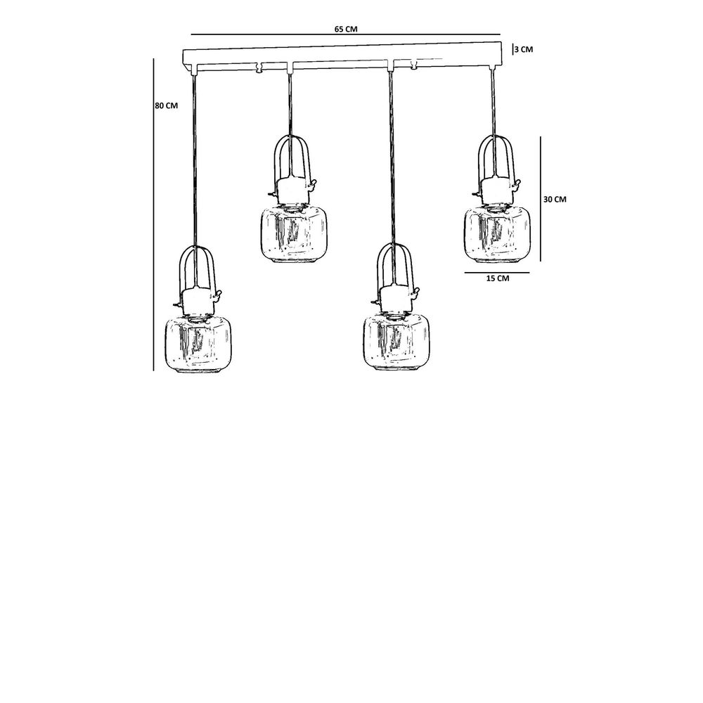 Opviq Luster 635, Siva, Orah, Crna slika 4