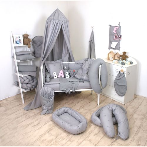 Amy posteljina set 5 elem. Pure Grey (za krevetić 120x60 cm) slika 4