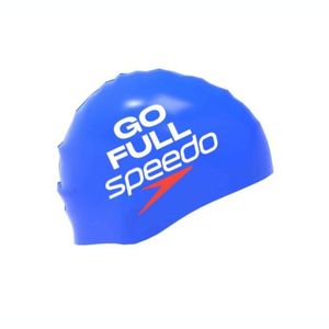 Speedo Kapa za plivanje SLOGAN PRT CAP AU/AF/AM Dark Blue