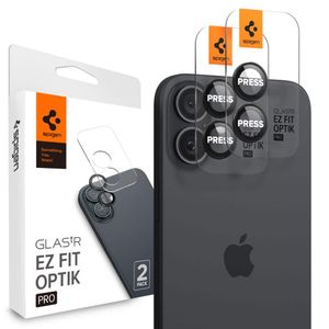 Spigen Glass tR EZ Fit Optik Pro staklo za kameru 2 kom AGL07921 za iPhone 16 / 16 Plus - crno