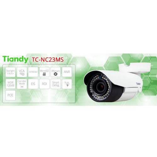 Tiandy IP bullet kamera, 2MP 2,8-12mm WDR 120dB, IR 50m, IP67, PoE slika 2