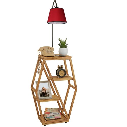 Asos Yanık Lambader Pramit Kırmızı Abajurlu Red Floor Lamp slika 1