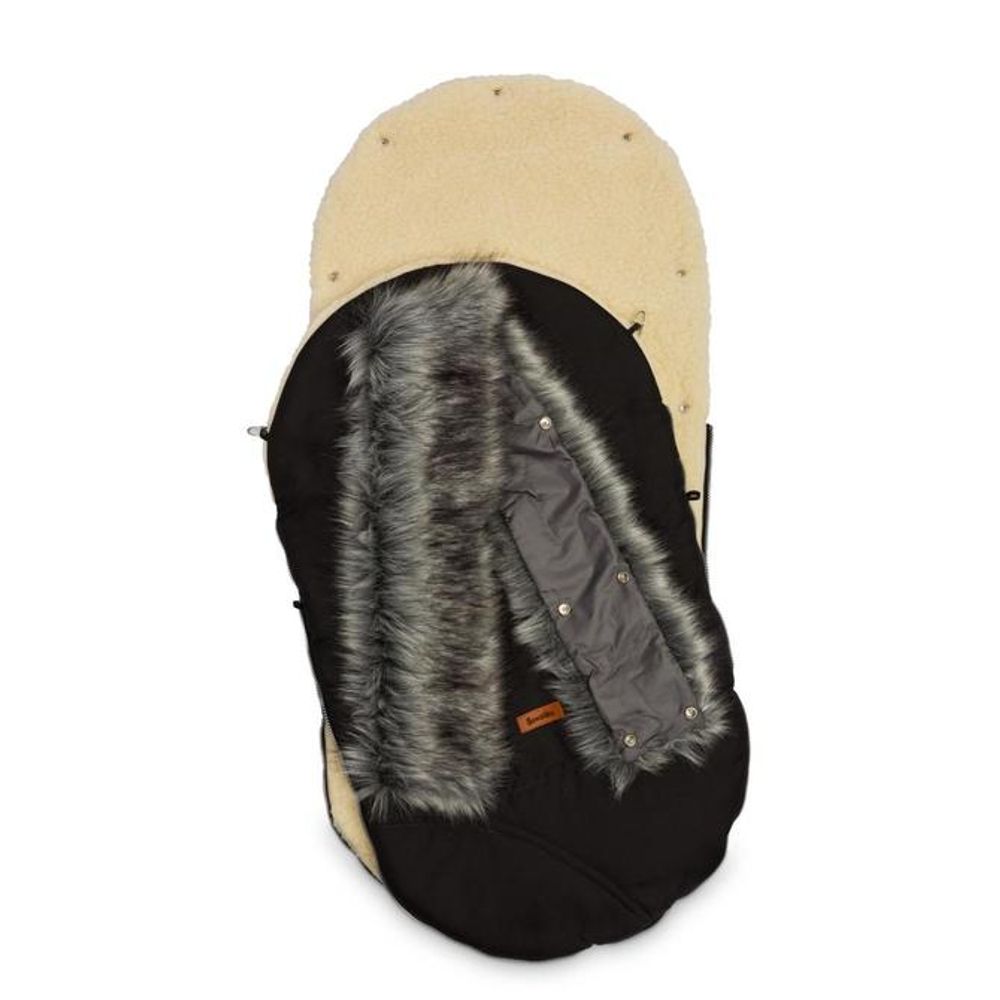 Eskimo romper torbica – crna/vuna slika 4