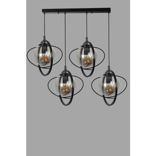 Nepal 4 Lü Sıralı Siyah Füme Camlı Sarkıt Black
Fume Chandelier slika 3