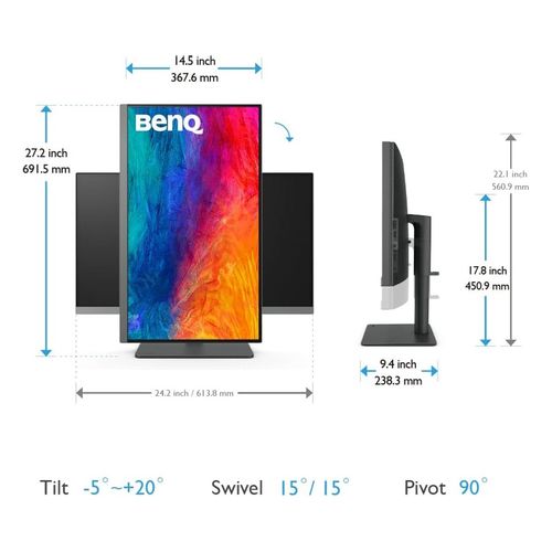 BENQ 27 inča PD2706U 4K UHD IPS LED Dizajnerski monitor slika 8