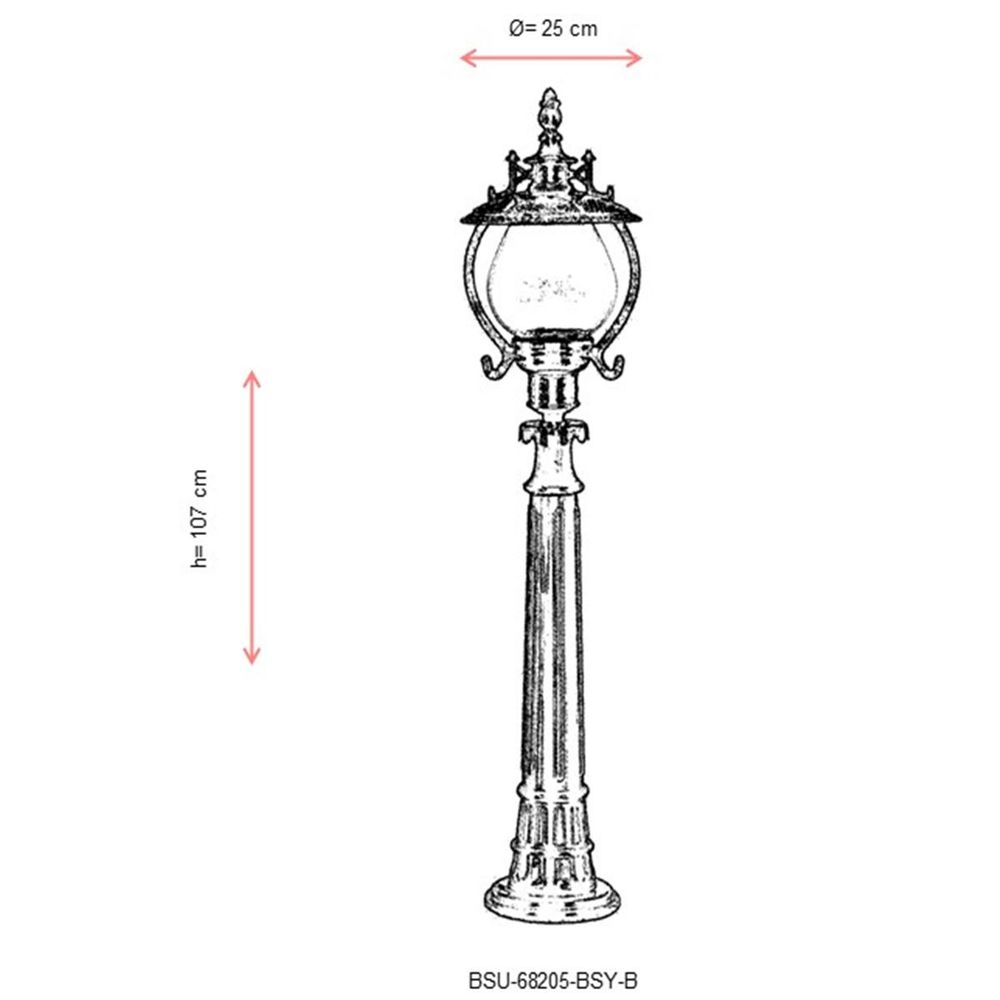 BSU-68205-BSY-B Crna Spoljašnja Podna Lampa slika 3