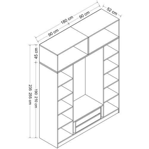 Kale - 3094 White Wardrobe slika 8