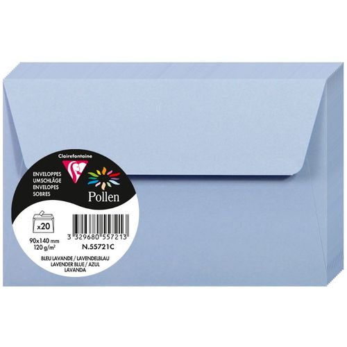 Clairefontaine kuverte Pollen 90x140mm 120gr lavander blue 1/20 slika 1