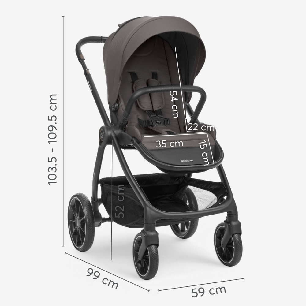 Kikka Boo Kolica Modena 3U1, Black slika 13