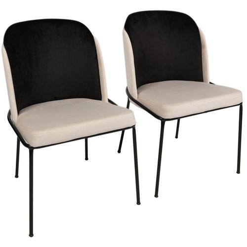 Woody Fashion Set stolica (2 komada), Crno Krema, Dore 118 slika 1