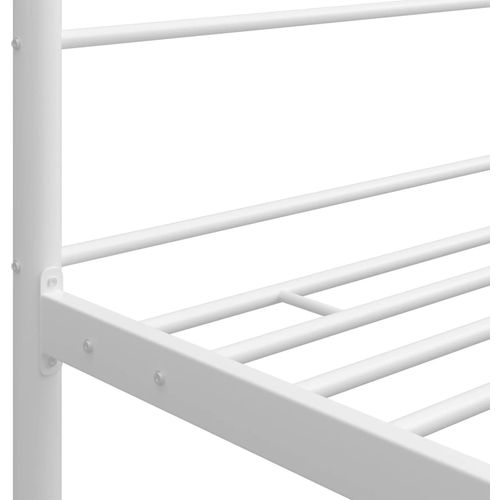 Okvir za krevet s nadstrešnicom bijeli metalni 200 x 200 cm slika 10