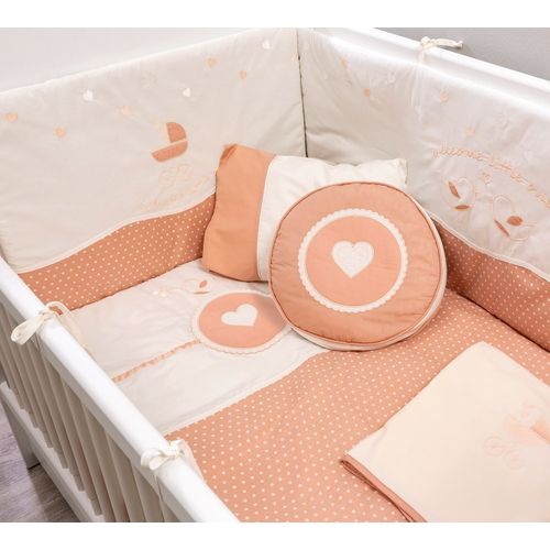 L'essential Maison Romantic Baby (75x115 cm) Roze Beli Set za Spavanje Beba slika 2