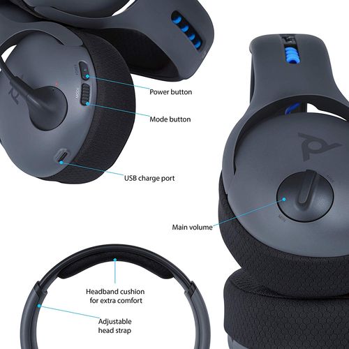 PDP PS4 WIRELESS HEADSET LVL50 GREY slika 6