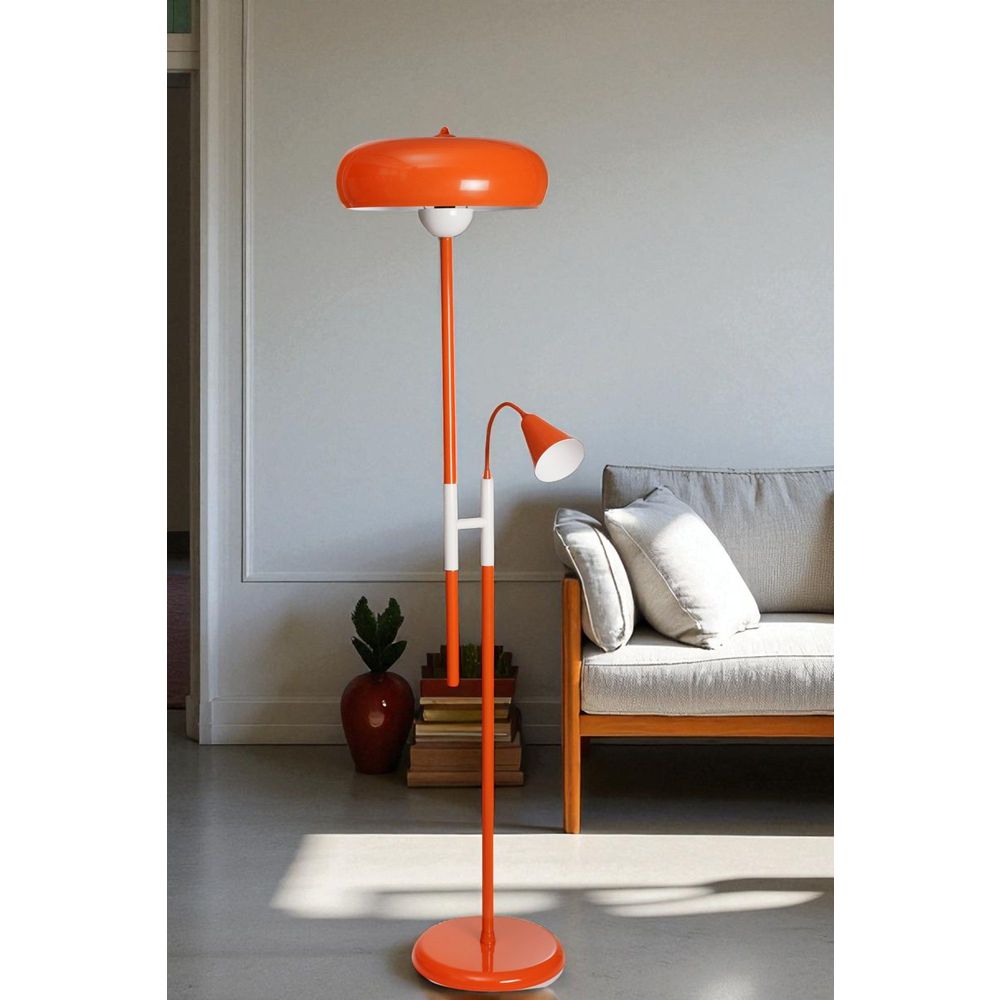 Opviq Podna lampa 817, narančasta, bijela slika 1