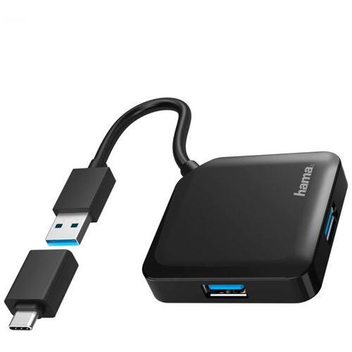 Hama USB 3.2 HUB 1:4, 5Gbit/s + USB-C adapter slika 1