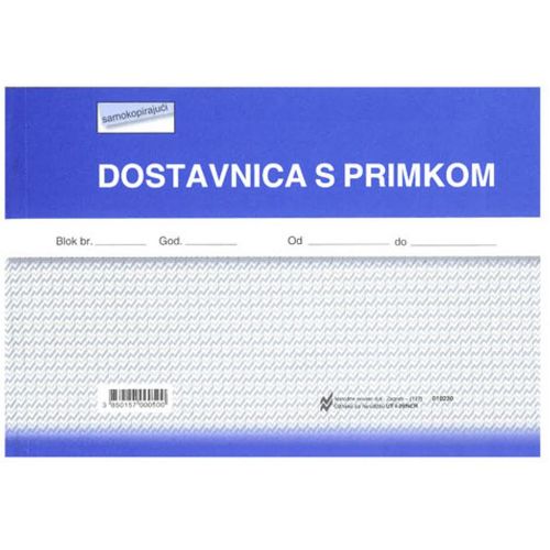 I-29/NCR DOSTAVNICA S PRIMKOM; Blok 3 x 50 listova, 21 x 14,8 cm slika 1