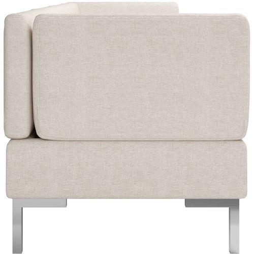 4-dijelni set sofa od tkanine krem slika 34
